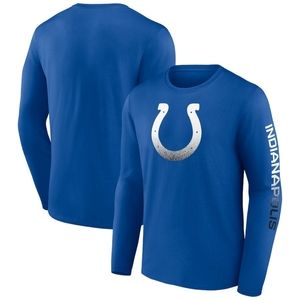 Men's Indianapolis Colts Fanatics Branded Royal Clear Sign Long Sleeve T-Shirt